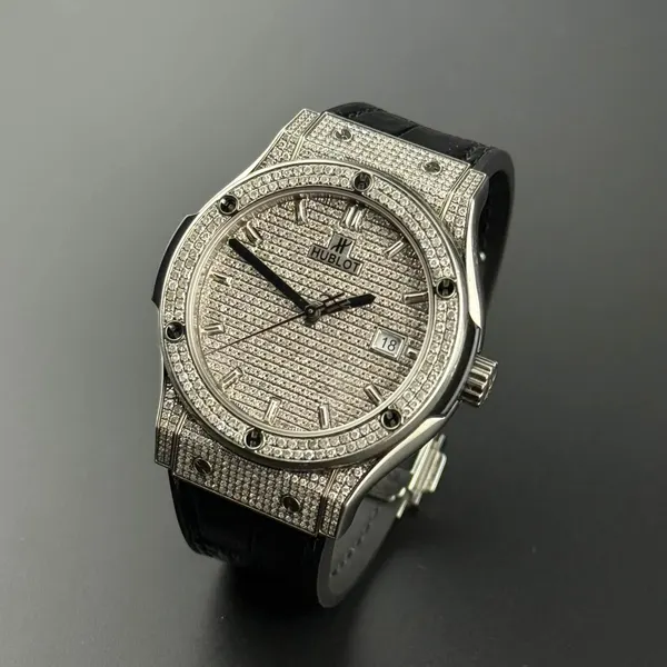 Hublot Classic Fusion Automatic Titanium  Diamonds after setting หลุดจำนำ รูปที่ 3